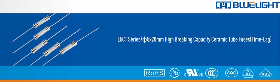 L5CT系列/Φ5X20陶瓷管保险丝(高分断延时)(图1)