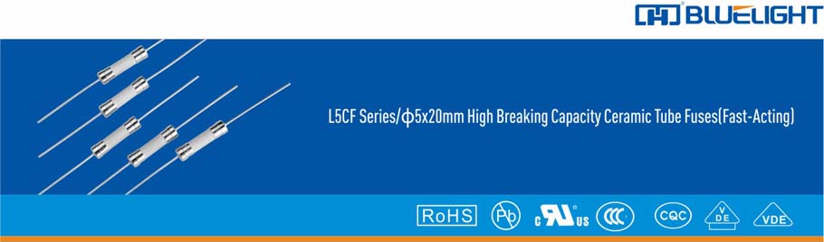 L5CF系列/Φ5X20陶瓷管高分断快断保险丝(图1)